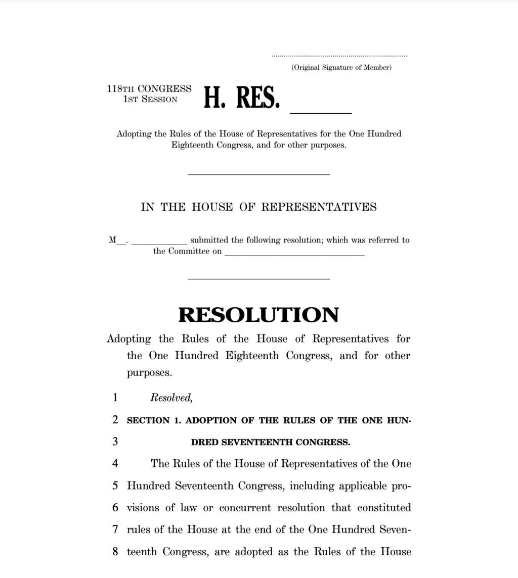 house-rules-for-118th-congress-adopted-congressional-institute